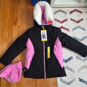 Heavy weight system hooded jacket with Faux Fur Trim - NWT